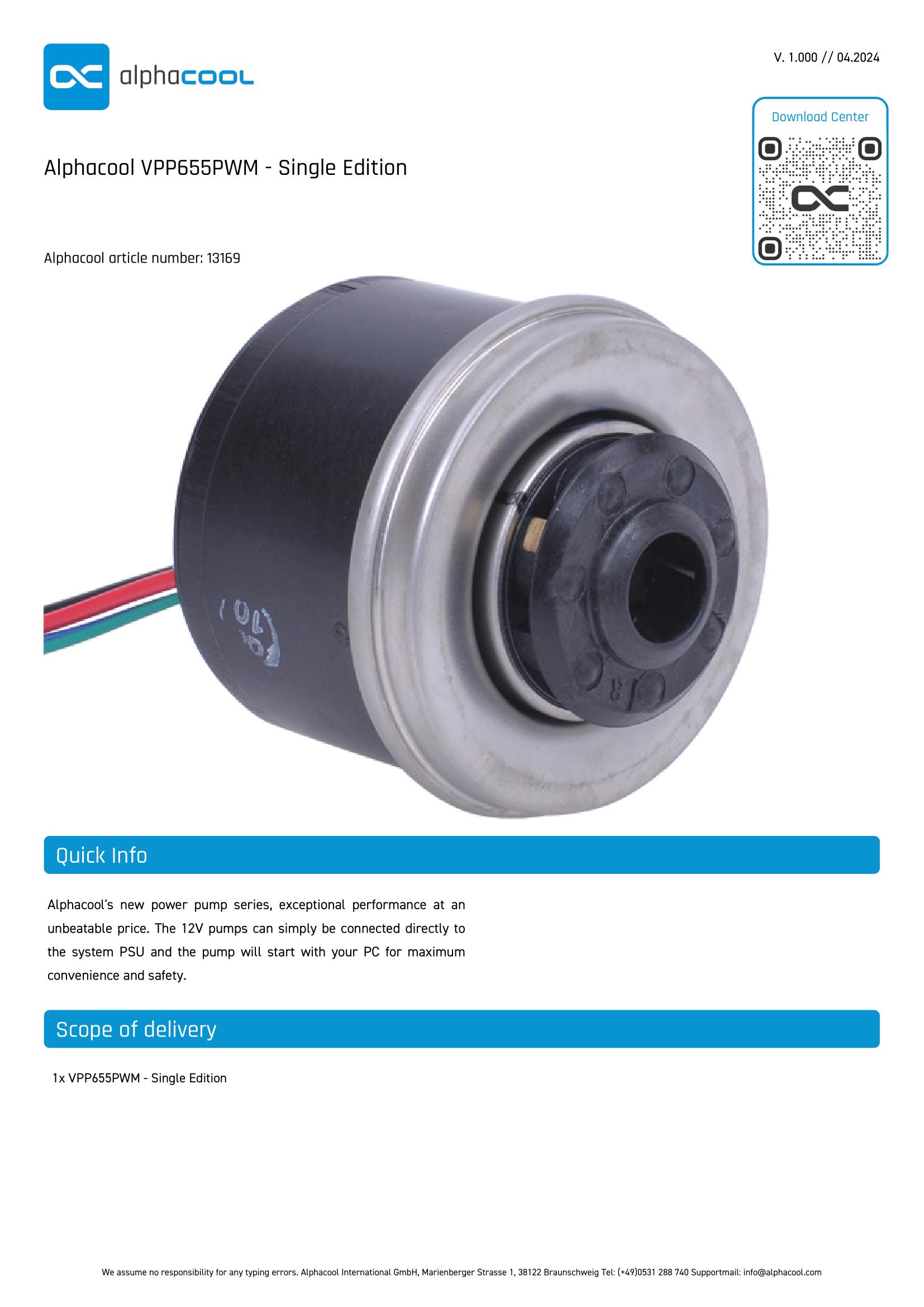 Alphacool VPP655 PWM D5 Pump | PLE Computers
