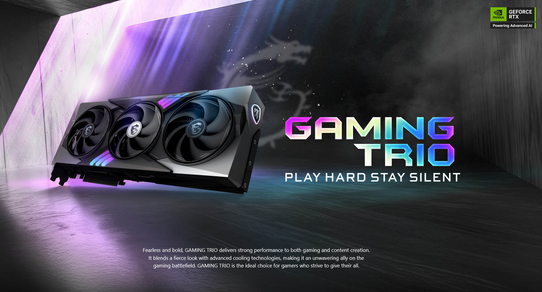 A large marketing image providing additional information about the product MSI GeForce RTX 5080 Gaming Trio OC 16GB GDDR7 - Additional alt info not provided