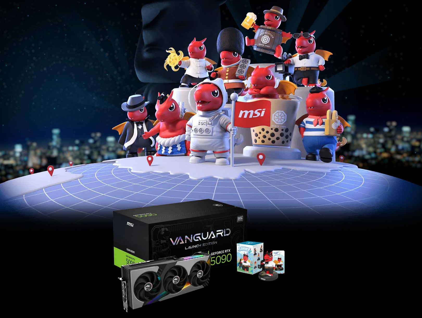 A large marketing image providing additional information about the product MSI GeForce RTX 5090 Vanguard SOC 32GB GDDR7 - Launch Edition - Additional alt info not provided