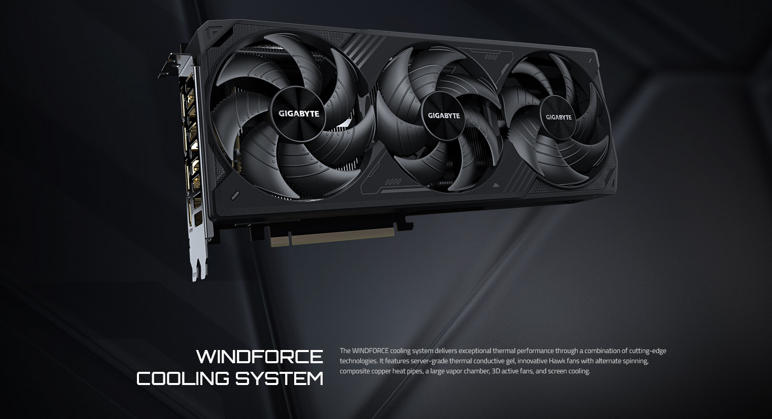 A large marketing image providing additional information about the product Gigabyte GeForce RTX 5080 Windforce OC SFF 16GB GDDR7 - Additional alt info not provided