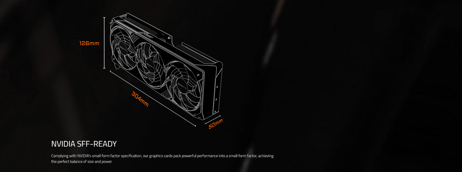 A large marketing image providing additional information about the product Gigabyte GeForce RTX 5080 Windforce OC SFF 16GB GDDR7 - Additional alt info not provided