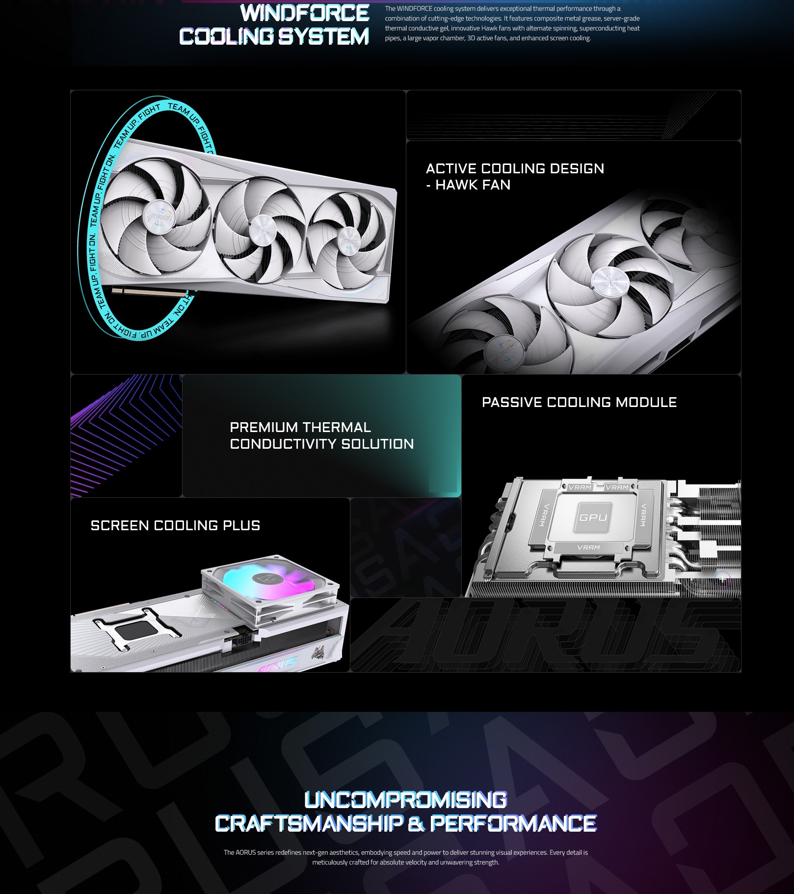 A large marketing image providing additional information about the product Gigabyte GeForce RTX 5090 Aorus Master ICE 32GB GDDR7 - Additional alt info not provided