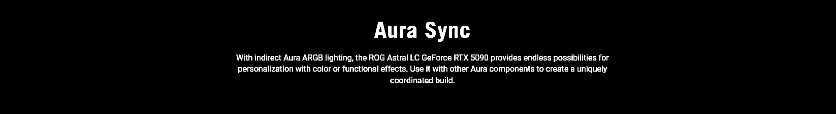 A large marketing image providing additional information about the product ASUS GeForce RTX 5090 ROG Astral LC OC 32GB GDDR7 - Additional alt info not provided