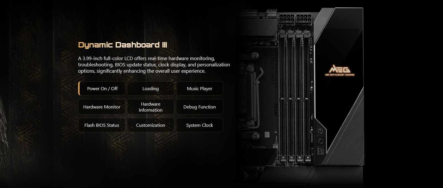 A large marketing image providing additional information about the product MSI X870E GODLIKE AM5 eATX Desktop Motherboard - Additional alt info not provided