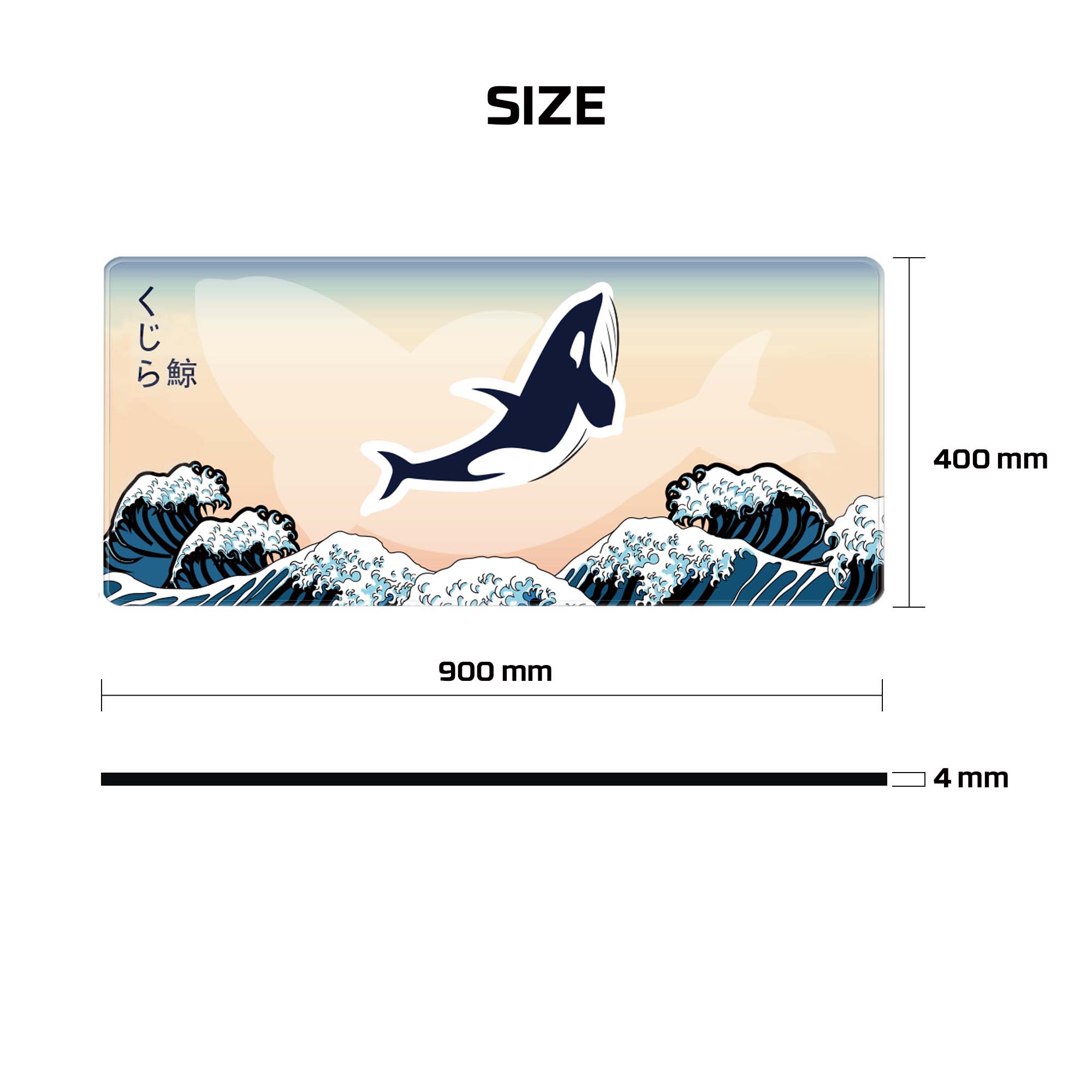 A large marketing image providing additional information about the product Fantech ATO MP905 Mousepad - KUJIRA NAMI (Beige) - Additional alt info not provided