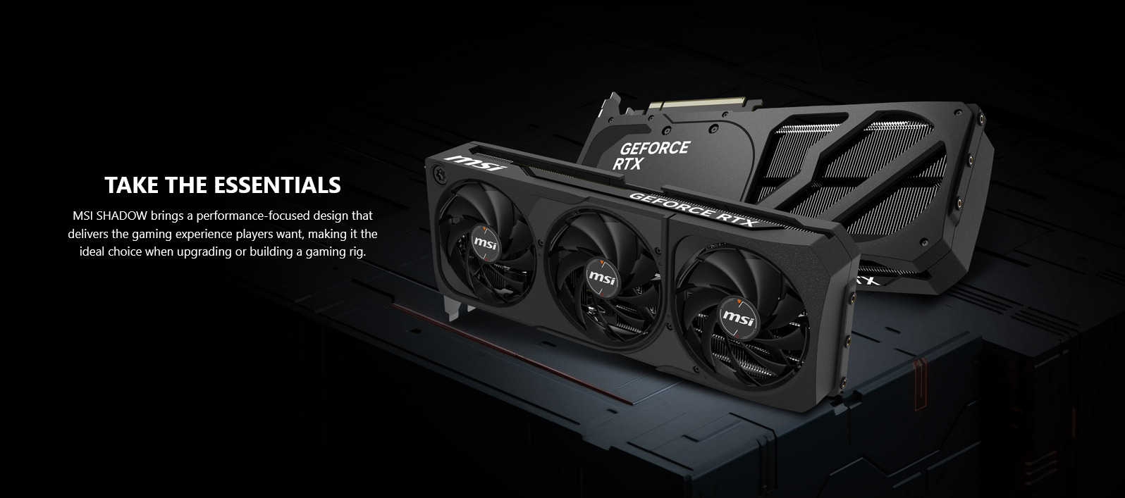 A large marketing image providing additional information about the product MSI GeForce RTX 5080 Shadow 3X OC 16GB GDDR7 - Additional alt info not provided