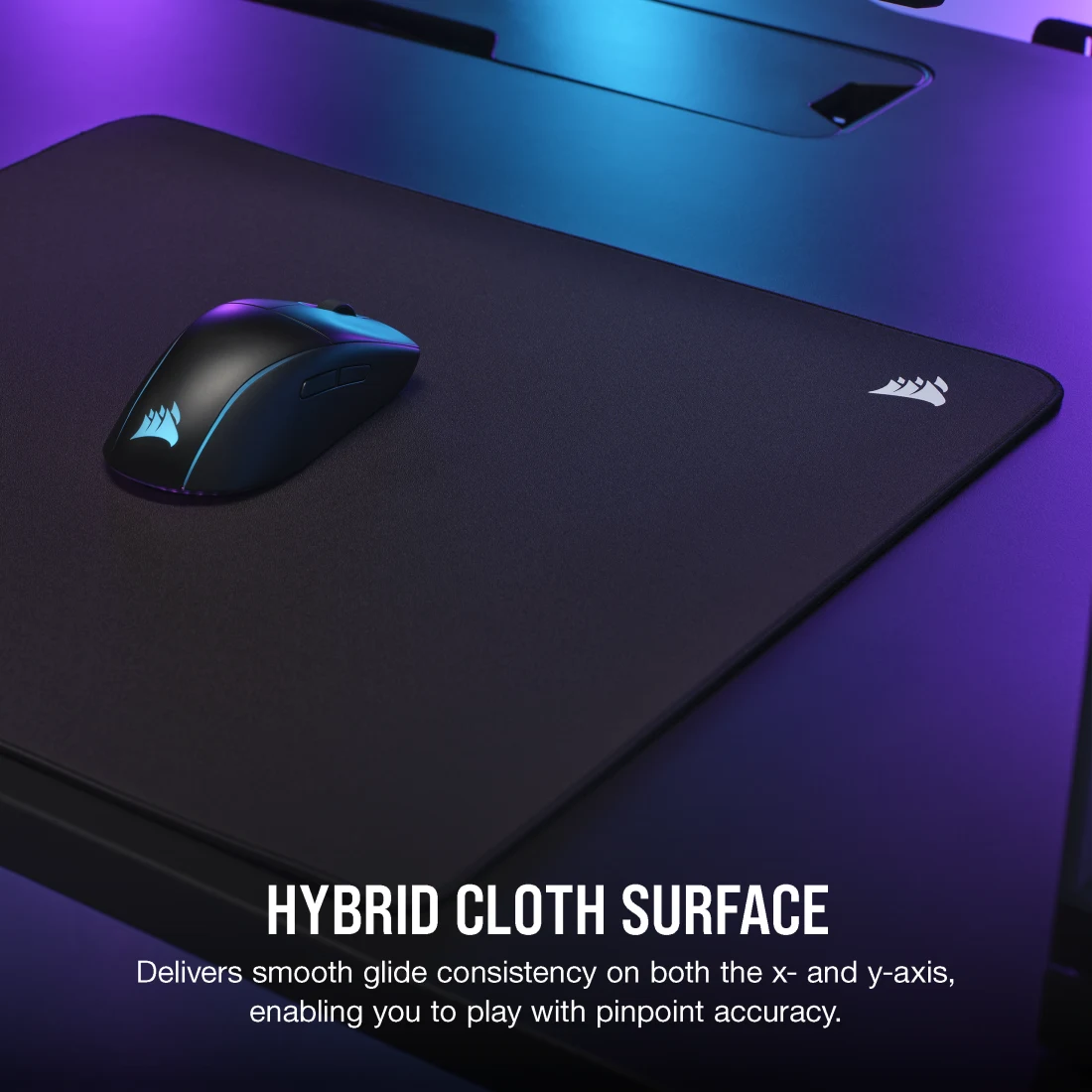 A large marketing image providing additional information about the product Corsair MM500 v2 Hybrid Cloth Gaming Mousepad - Additional alt info not provided