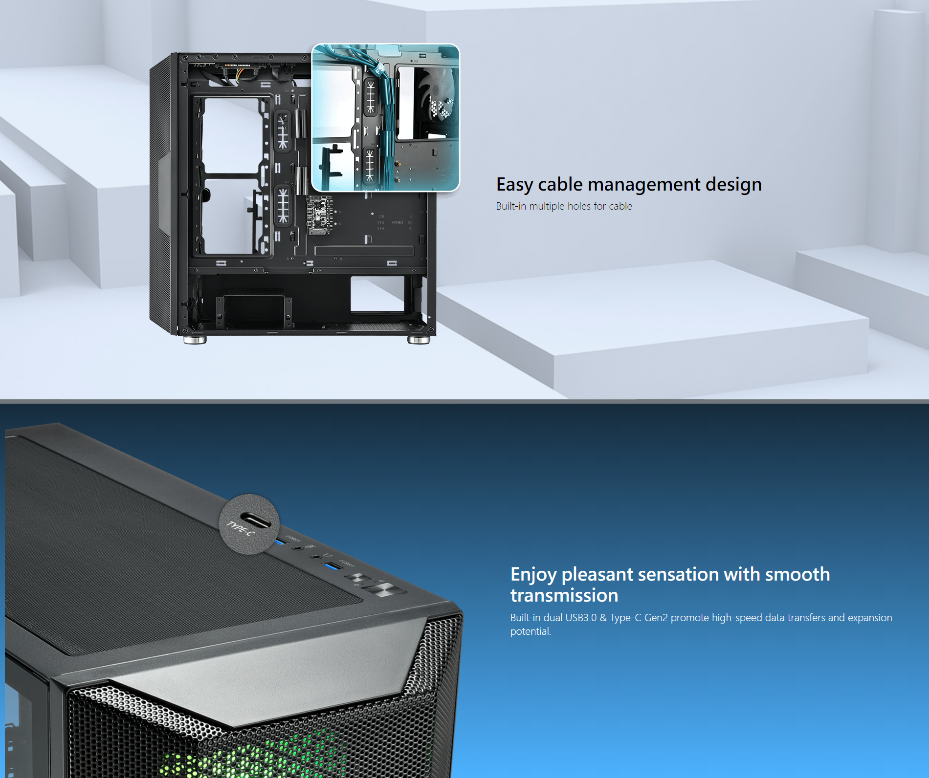 A large marketing image providing additional information about the product FSP CUT592 - Full Tower Case (Black) - Additional alt info not provided