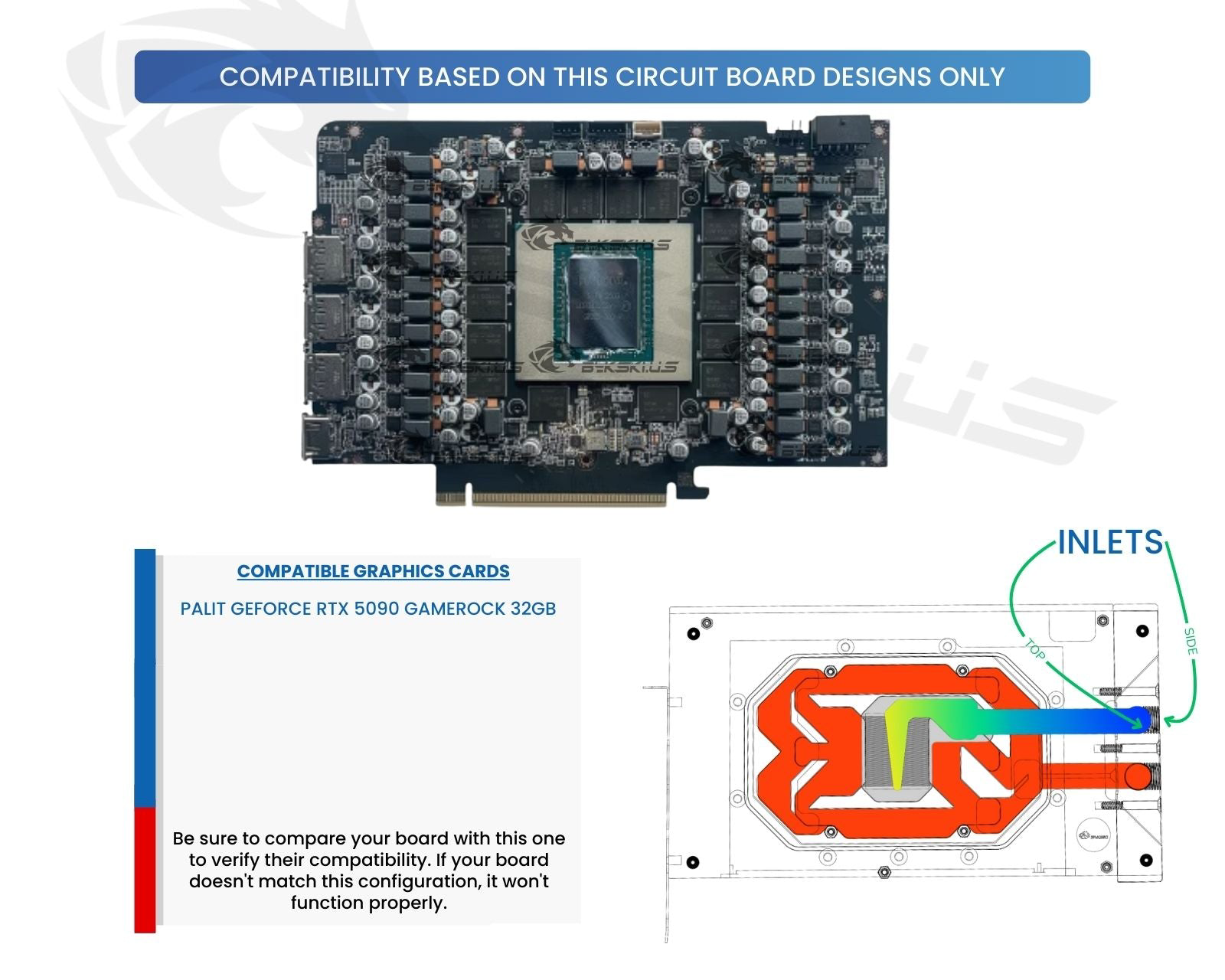 Bykski RTX 5090 GameRock Full Cover ARGB GPU Water Block | PLE