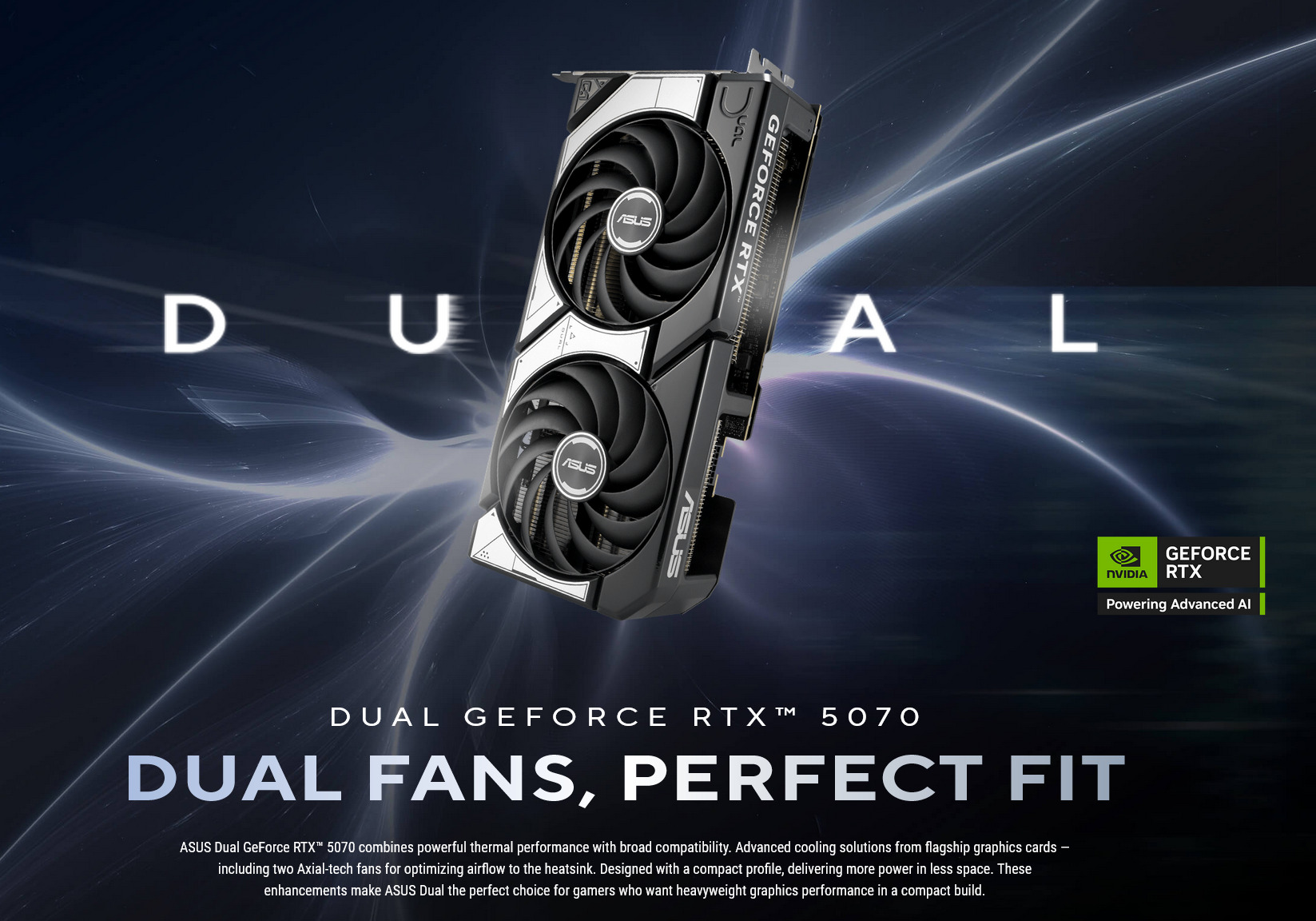 ASUS GeForce RTX 5070 Dual OC 12GB GDDR7 | PLE Computers