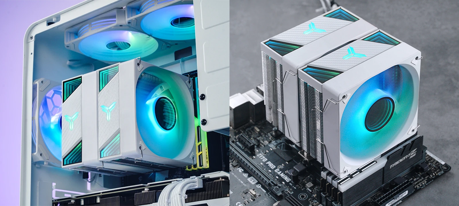 Jonsbo CR-3000 ARGB Dual-Tower CPU Cooler (White) | PLE Computers