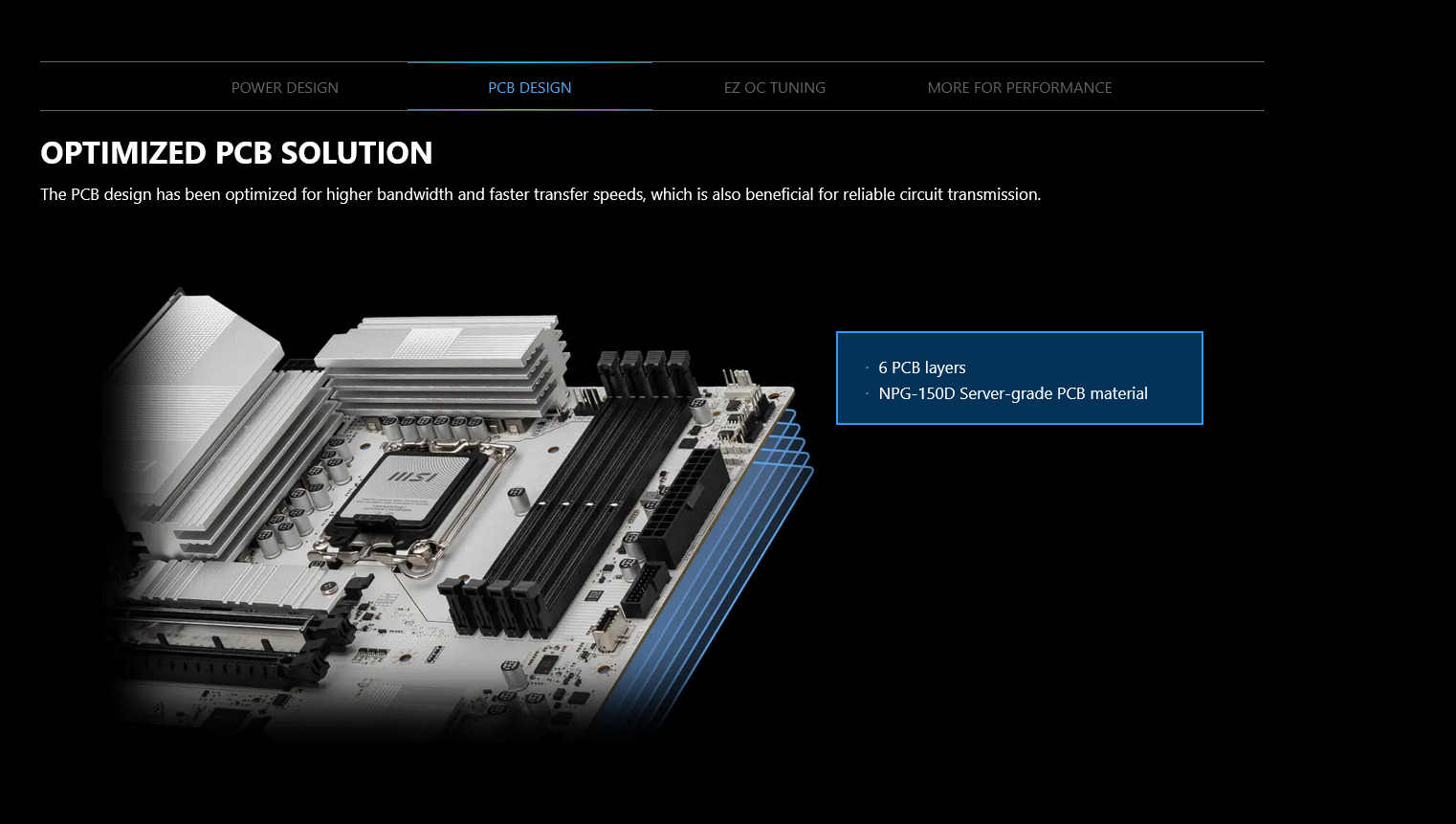 A large marketing image providing additional information about the product MSI PRO Z890-S WiFi LGA1851 ATX Desktop Motherboard - White - Additional alt info not provided