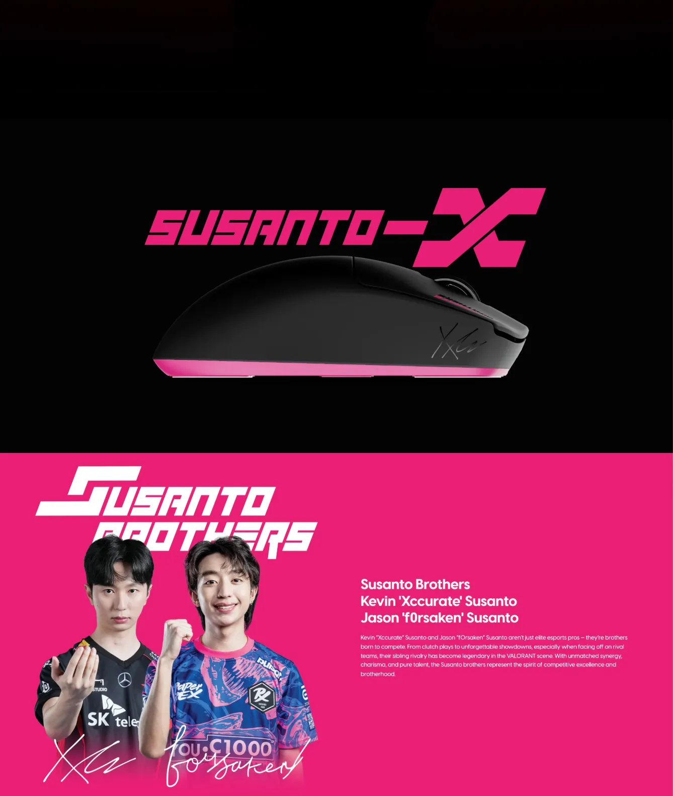 Pulsar Pro Series Susanto-X 50g Lightweight Wireless Gaming Mouse
