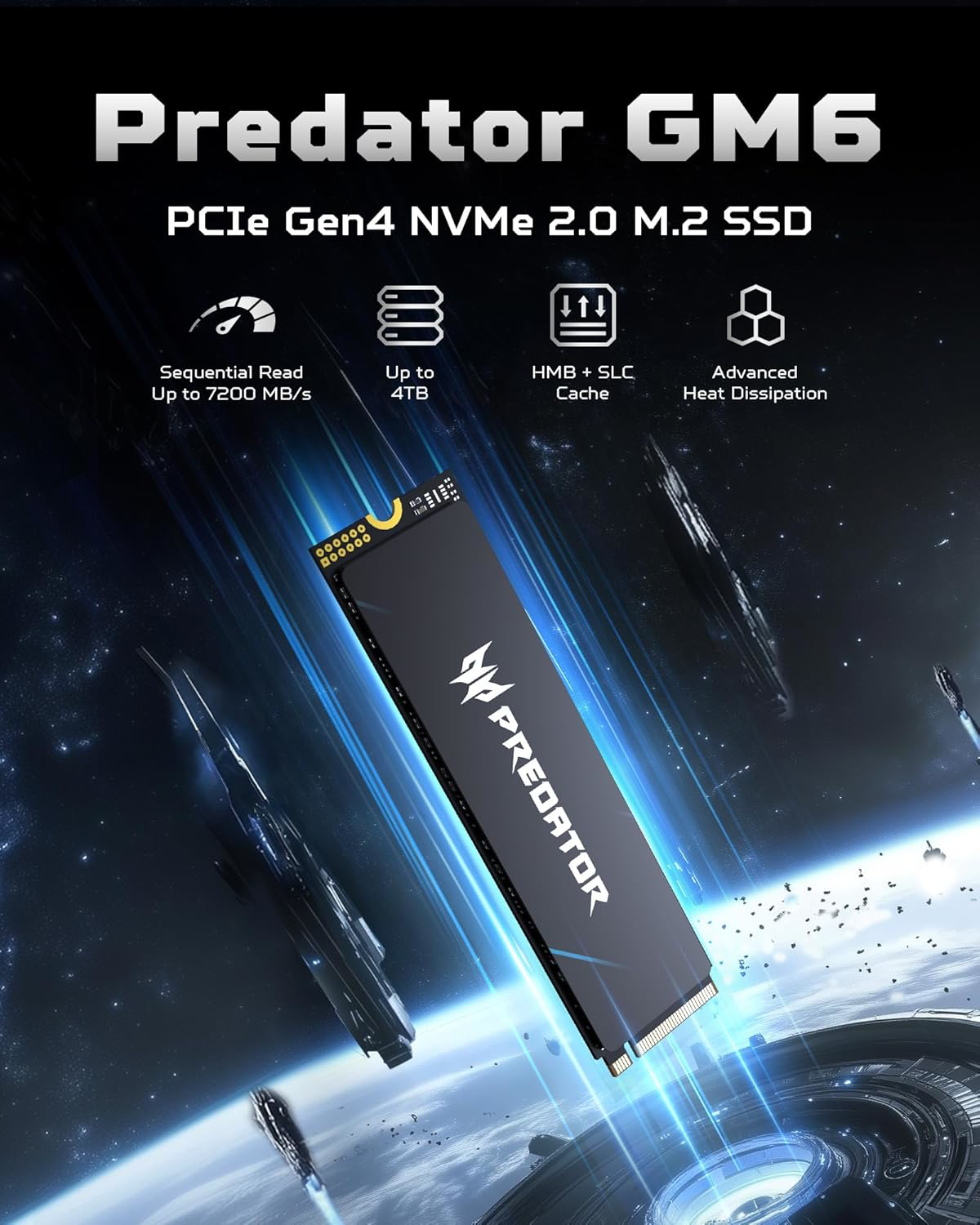 Predator GM6 PCIe Gen4 NVMe M.2 SSD - 2TB | PLE Computers
