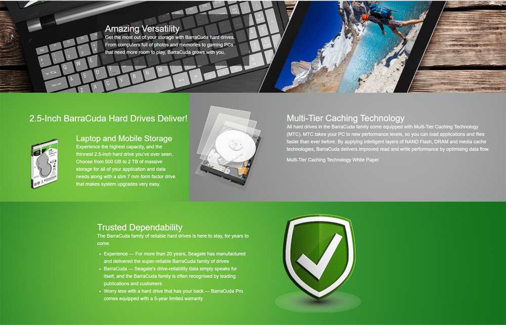 A large marketing image providing additional information about the product Seagate BarraCuda 2.5" Notebook HDD - 2TB 128MB - Additional alt info not provided