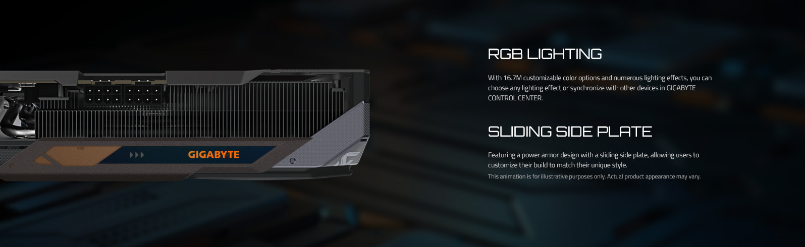 A large marketing image providing additional information about the product Gigabyte Radeon RX 9070 GRE Gaming OC 12GB GDDR6 - Additional alt info not provided
