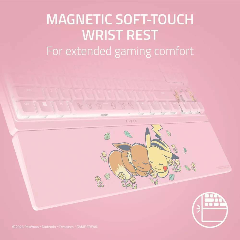 Razer Ornata V3 Tenkeyless Pikachu/Eevee Edition - kemasan dan layout keyboard
