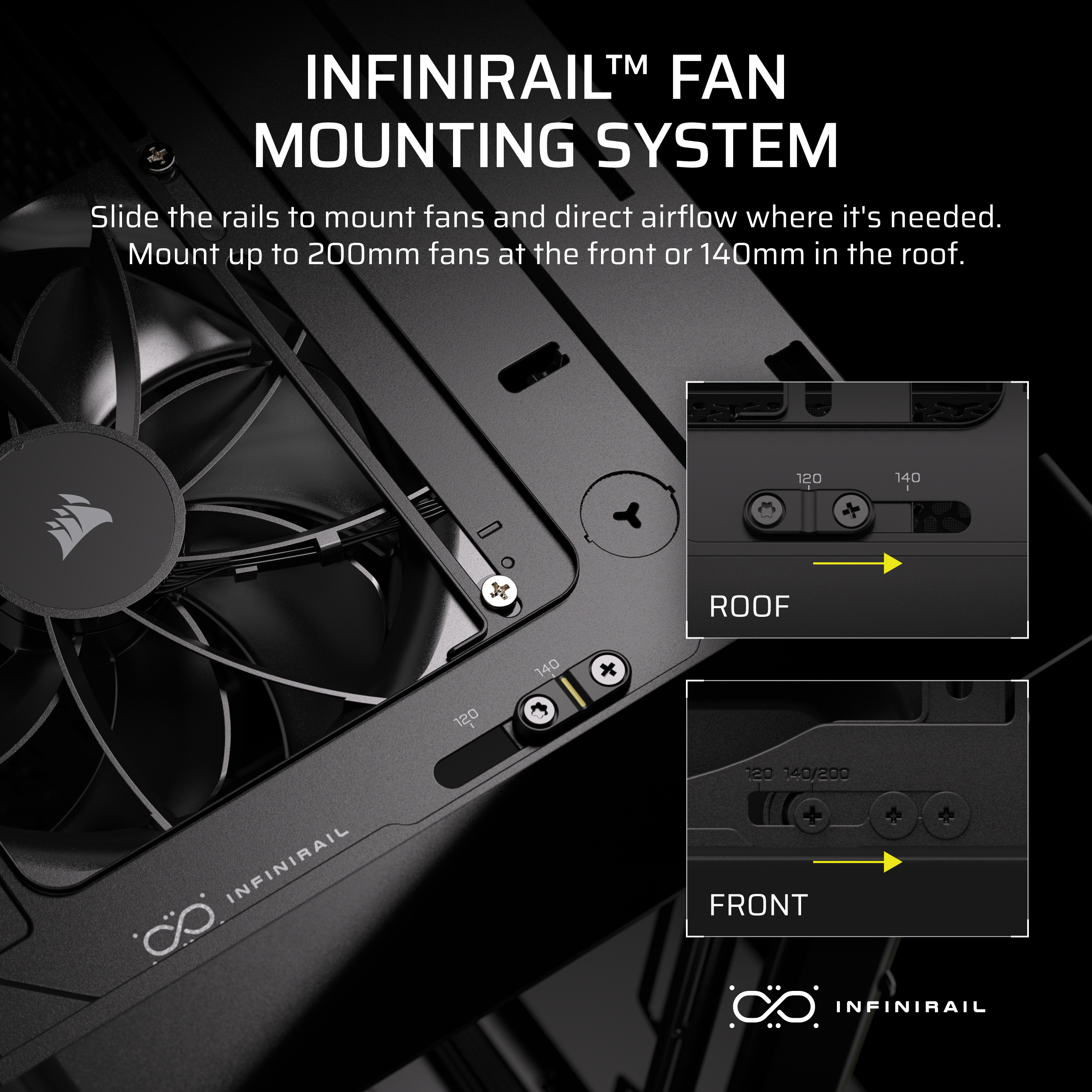 A large marketing image providing additional information about the product Corsair WARTHOG Performance Mid Tower Case (Military Green) - Additional alt info not provided