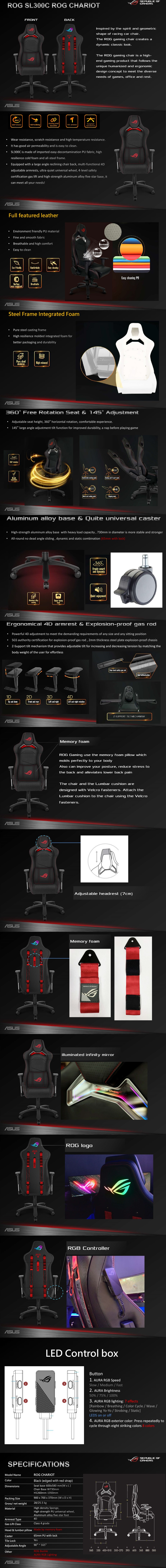 Buy Now Asus Rog Chariot Rgb Lighting Gaming Chair Ple Computers
