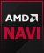 Product Feature badge with title: AMD Navi