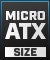 Product Feature badge with title: mATX Case