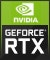 Product Feature badge with title: Nvidia GeForce RTX