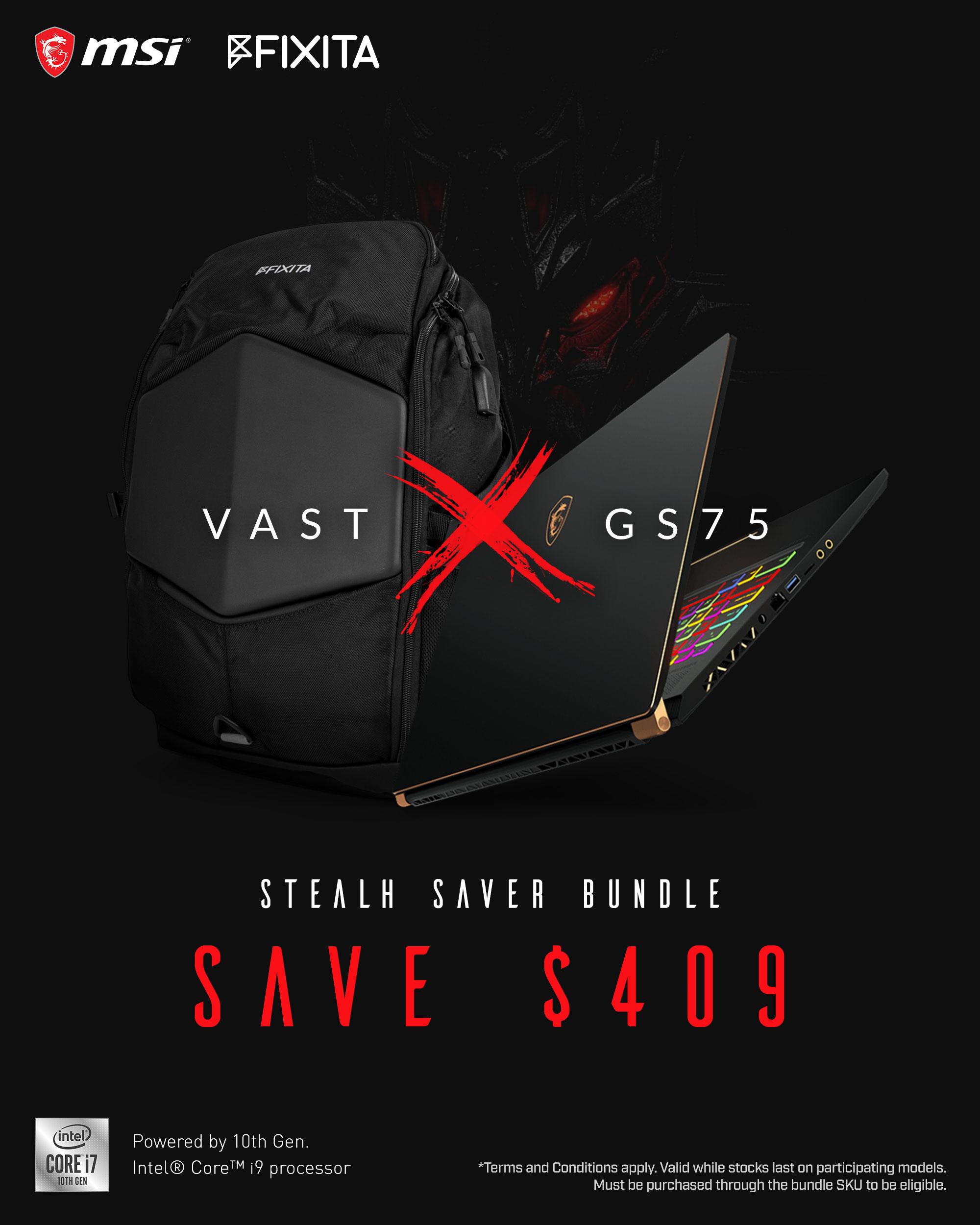 A large marketing image providing additional information about the product MSI Gaming Notebook Super Saver Bundle - Additional alt info not provided