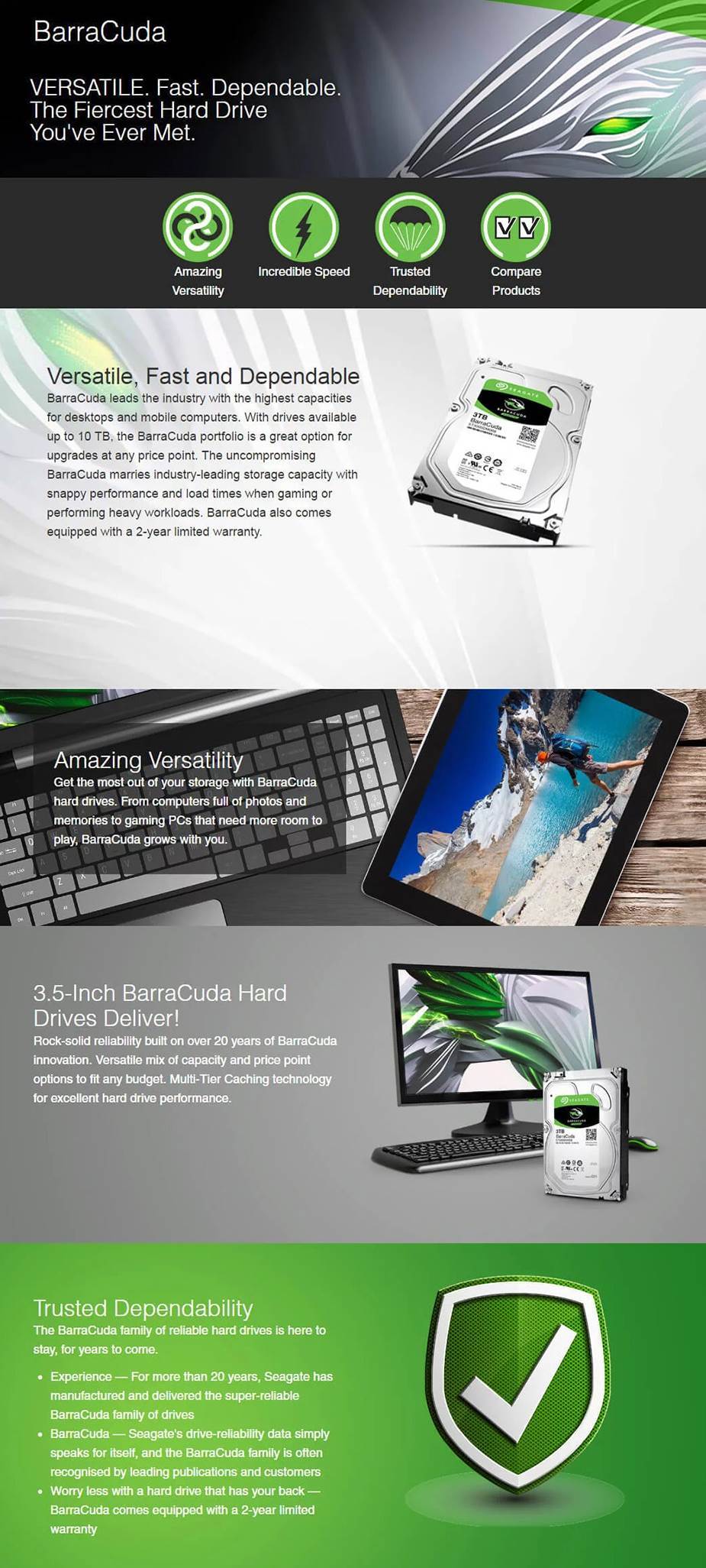 A large marketing image providing additional information about the product Seagate BarraCuda 3.5" Desktop HDD - 8TB 256MB - Additional alt info not provided