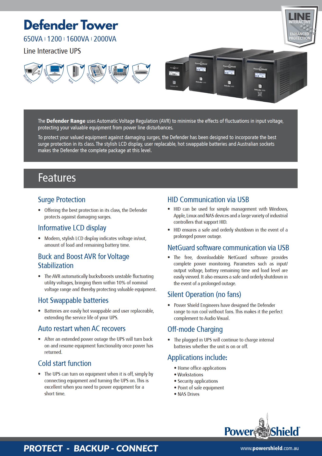 A large marketing image providing additional information about the product PowerShield Defender LCD 650VA UPS - Additional alt info not provided