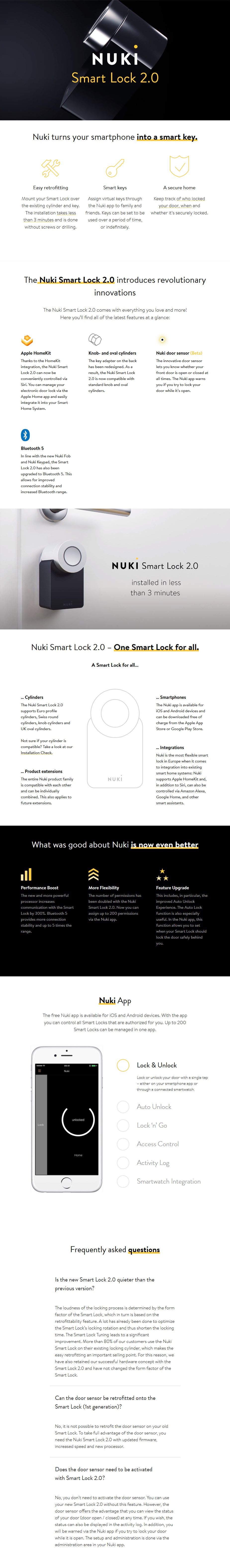 A large marketing image providing additional information about the product Nuki Smart Lock 2.0 & Bridge Combo - Additional alt info not provided