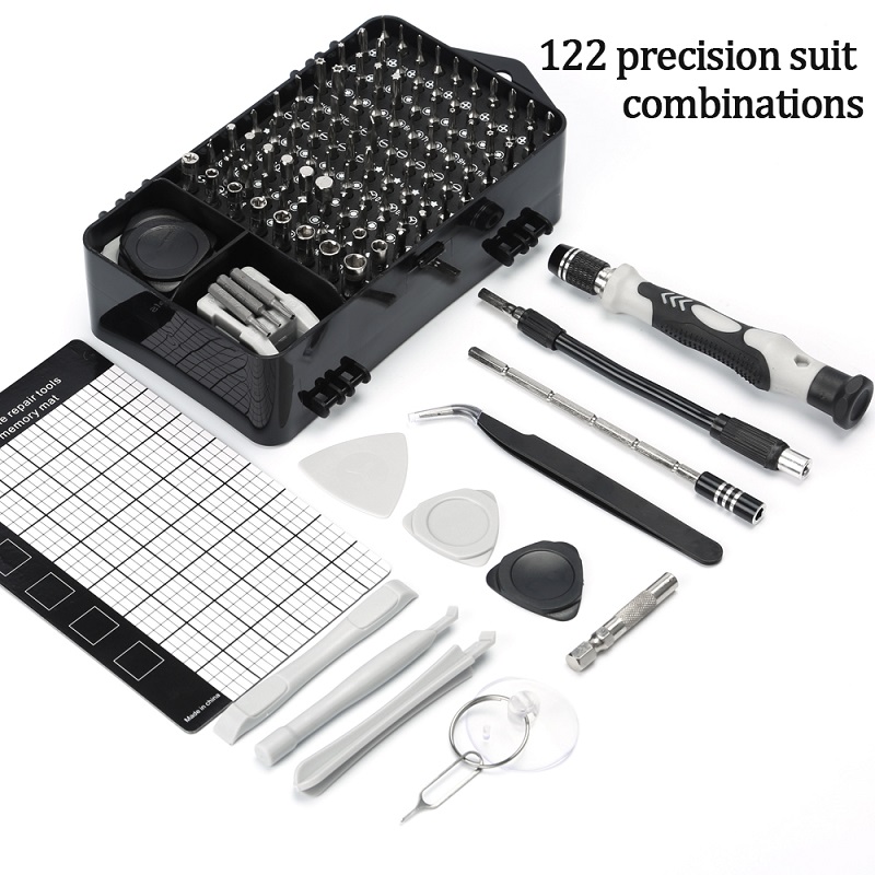 A large marketing image providing additional information about the product King'sdun 122 in 1 Multifunction Screwdriver Set - Additional alt info not provided