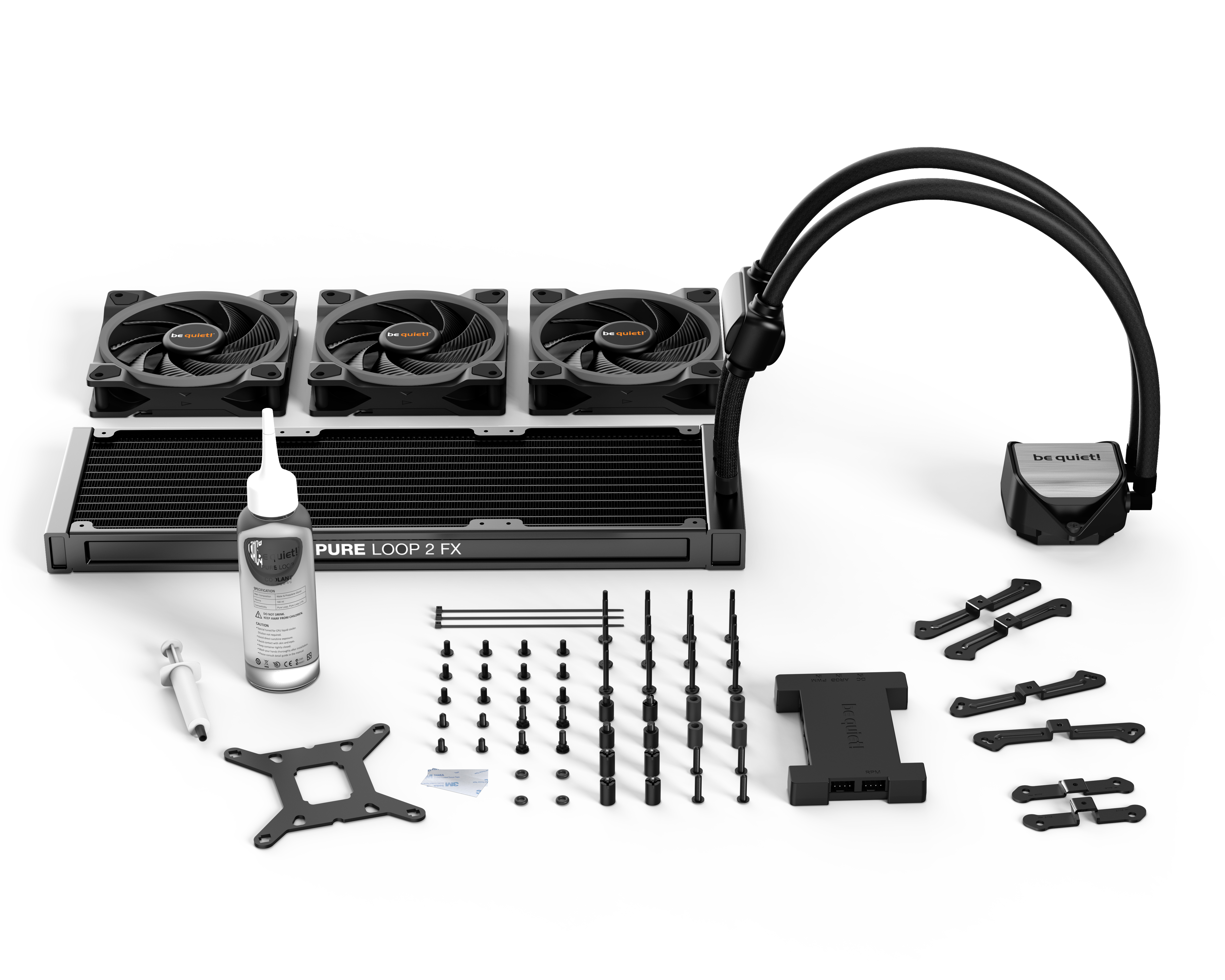 A large marketing image providing additional information about the product be quiet! Pure Loop 2 FX 360mm AIO CPU Cooler - Additional alt info not provided