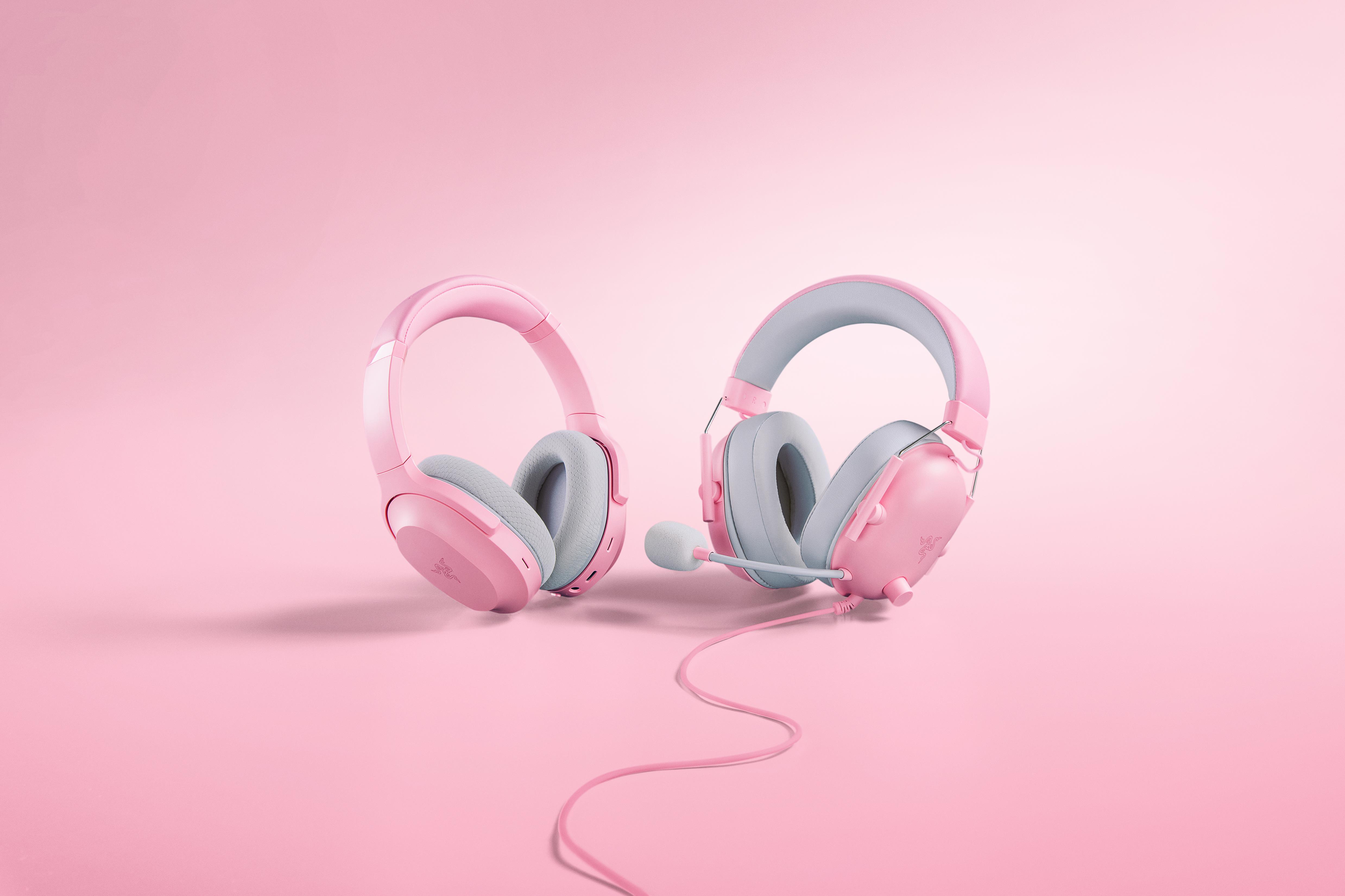 A large marketing image providing additional information about the product Razer BlackShark V2 X - Wired Gaming Headset (Quartz Pink) - Additional alt info not provided