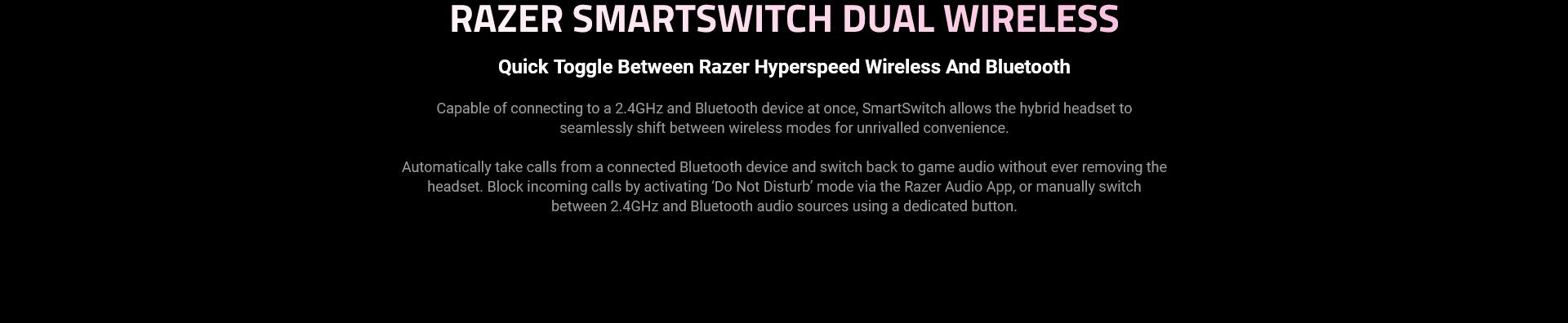 A large marketing image providing additional information about the product Razer Barracuda - Wireless Multi-platform Gaming Headset (Mercury White) - Additional alt info not provided