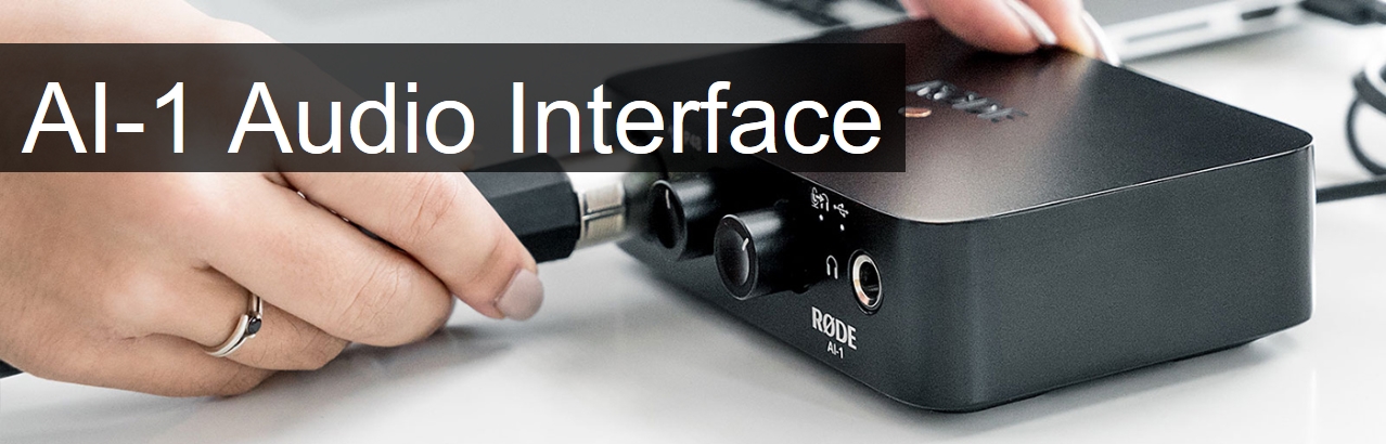 A large marketing image providing additional information about the product RODE AI-1 XLR Audio Interface - Additional alt info not provided