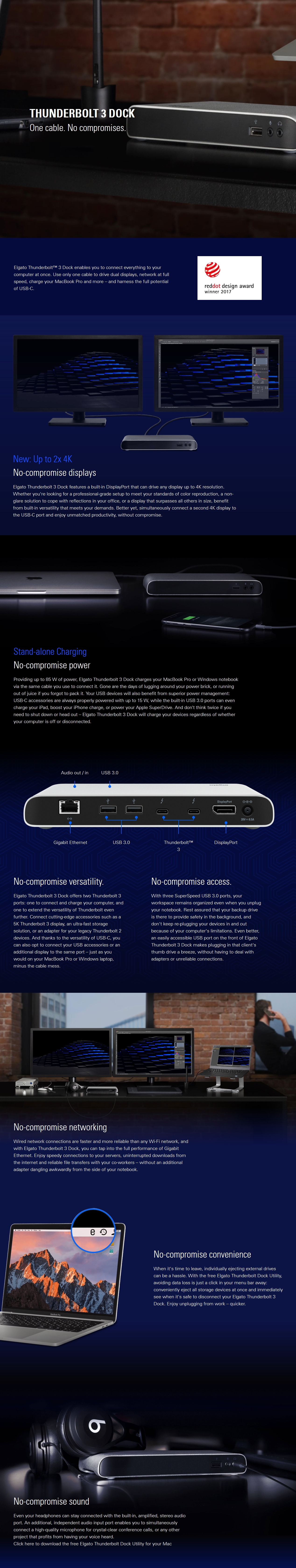 A large marketing image providing additional information about the product Elgato Thunderbolt 3 Docking Station - Additional alt info not provided