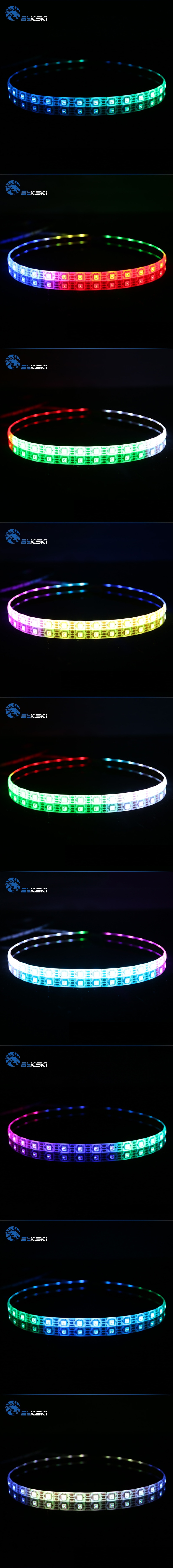 A large marketing image providing additional information about the product Bykski RBW Lighting Strip - 50cm - Additional alt info not provided