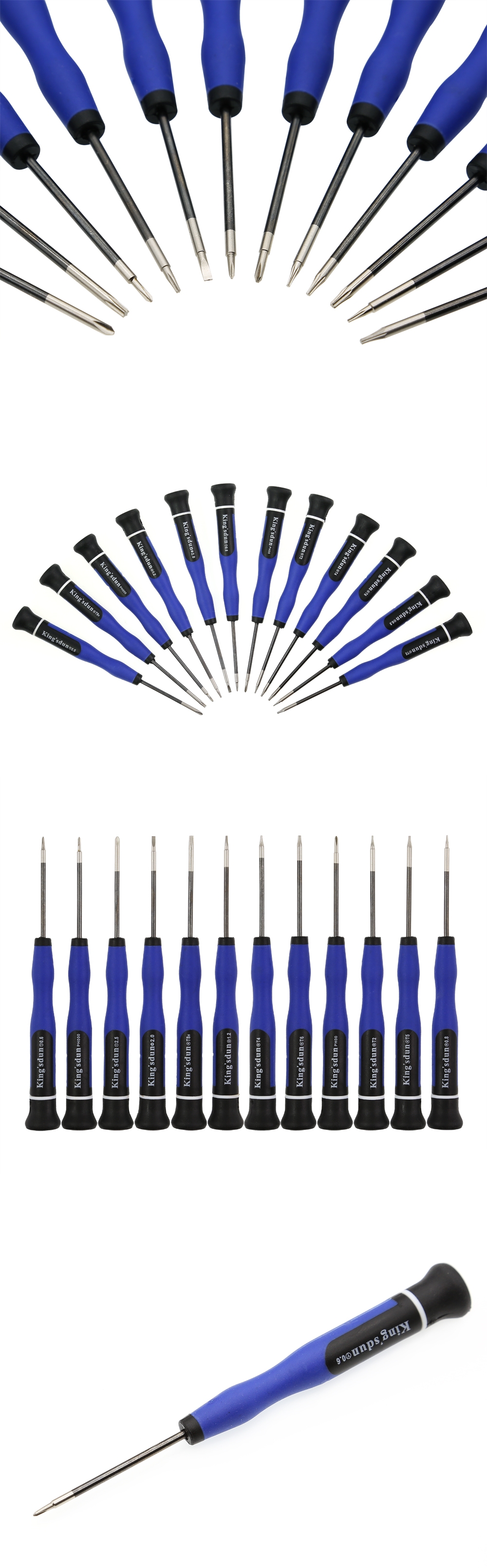 A large marketing image providing additional information about the product King'sdun 12 in 1 Precision Screwdriver Set - Additional alt info not provided
