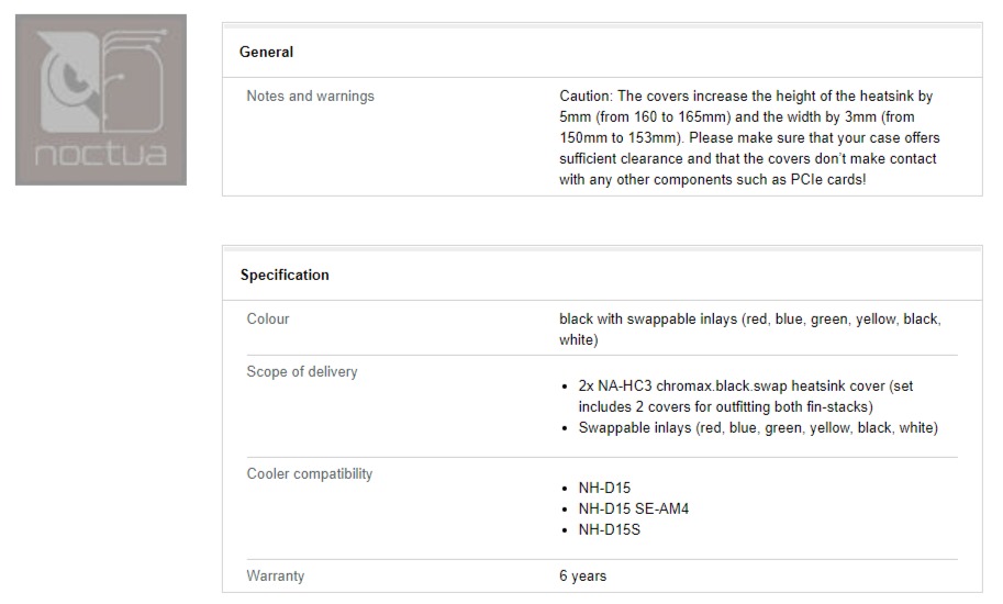 A large marketing image providing additional information about the product Noctua NA-HC3 Chromax Swap Heatsink Cover For NH-D15 Black - Additional alt info not provided