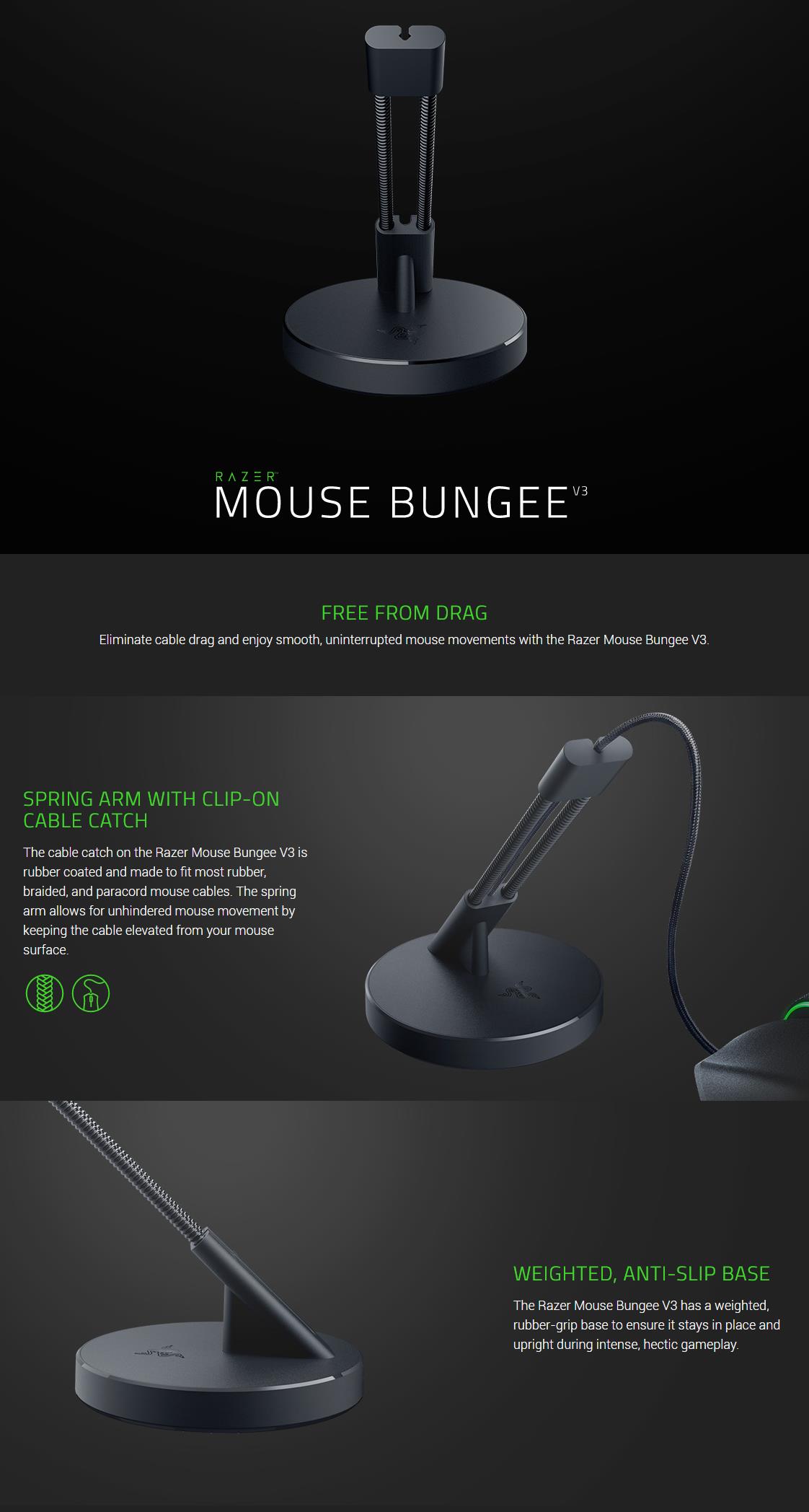 A large marketing image providing additional information about the product Razer Mouse Bungee V3 - Additional alt info not provided