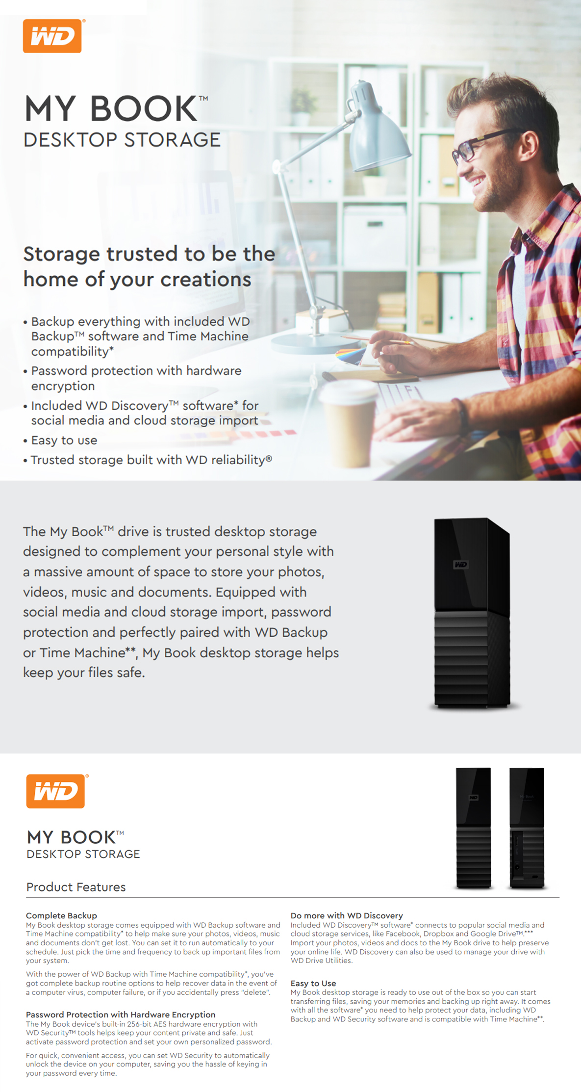A large marketing image providing additional information about the product WD My Book External HDD - 12TB  - Additional alt info not provided
