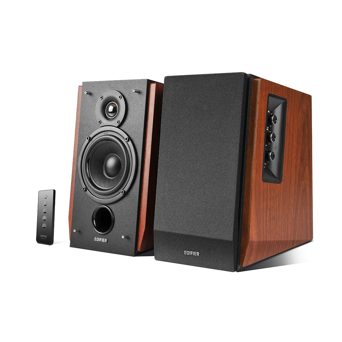 A large marketing image providing additional information about the product Edifier R1700BT 2.0 Lifestyle Studio Speakers - Brown Edition - Additional alt info not provided