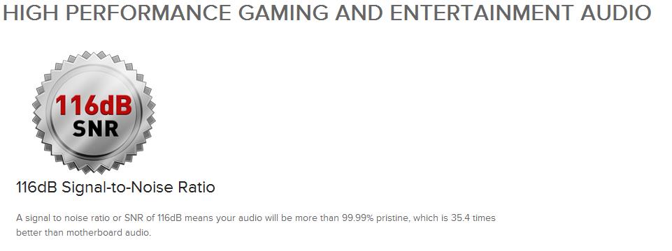 A large marketing image providing additional information about the product Creative Sound Blaster ZX 5.1 PCIe Sound Card w/ Control - Additional alt info not provided
