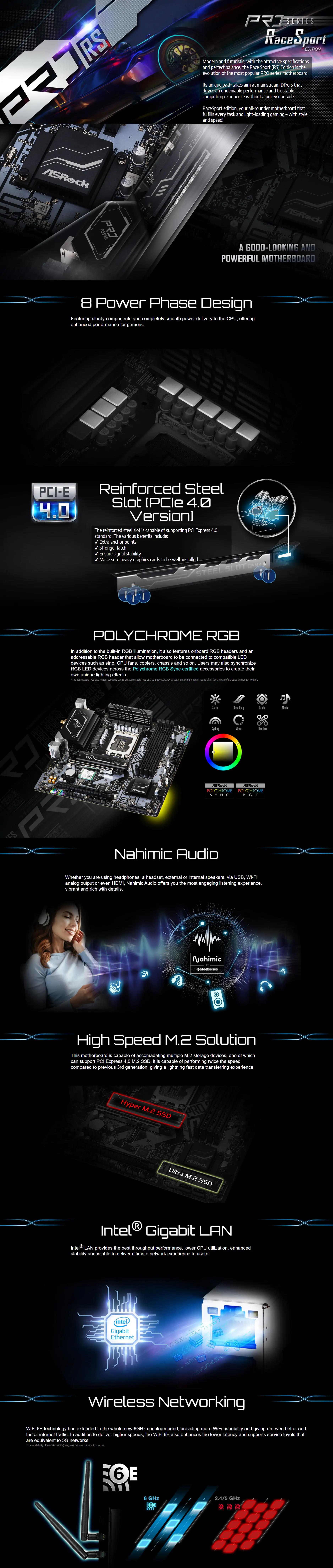 A large marketing image providing additional information about the product ASRock B660M Pro RS/AX LGA1700 mATX Desktop Motherboard - Additional alt info not provided