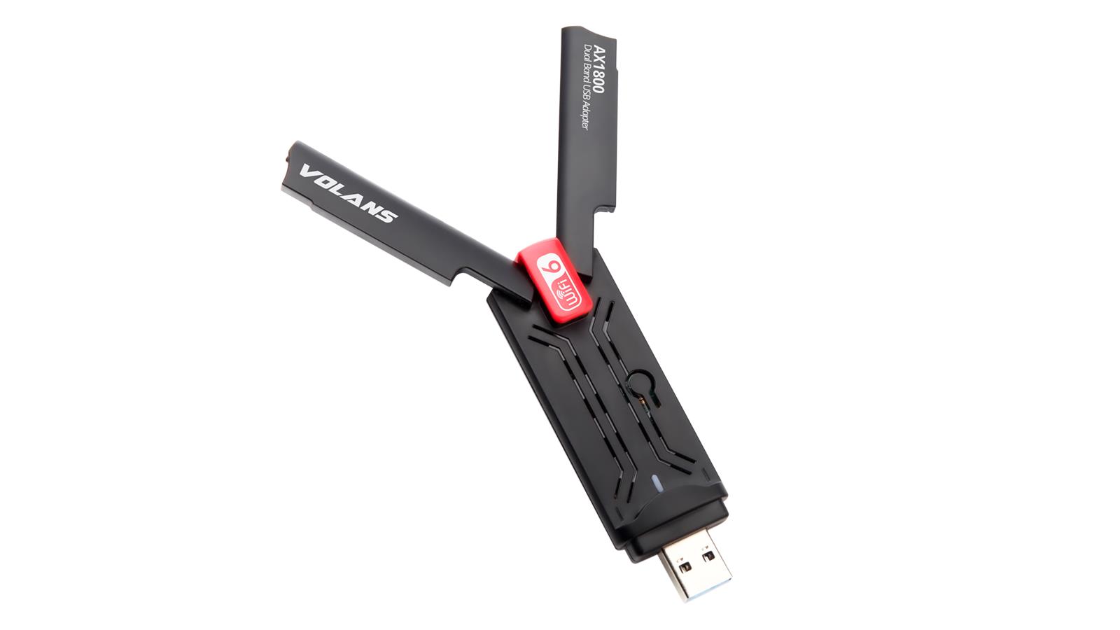 A large marketing image providing additional information about the product Volans AX1800 Wi-Fi 6 USB Adapter - Additional alt info not provided