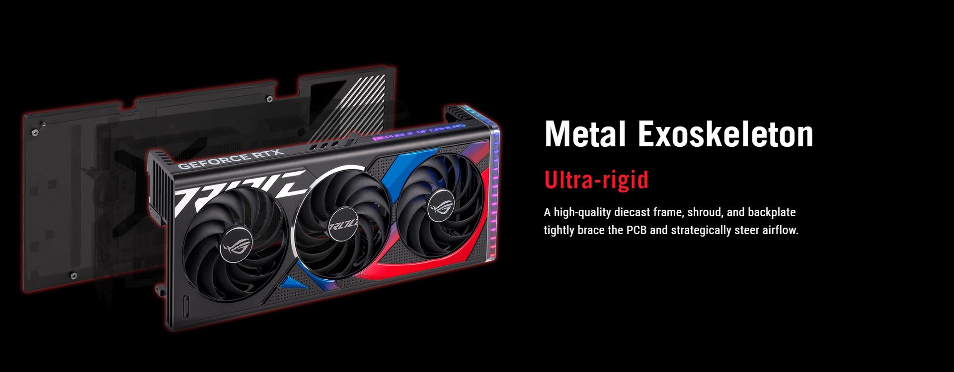 A large marketing image providing additional information about the product ASUS GeForce RTX 4070 ROG Strix OC 12GB GDDR6X - Additional alt info not provided