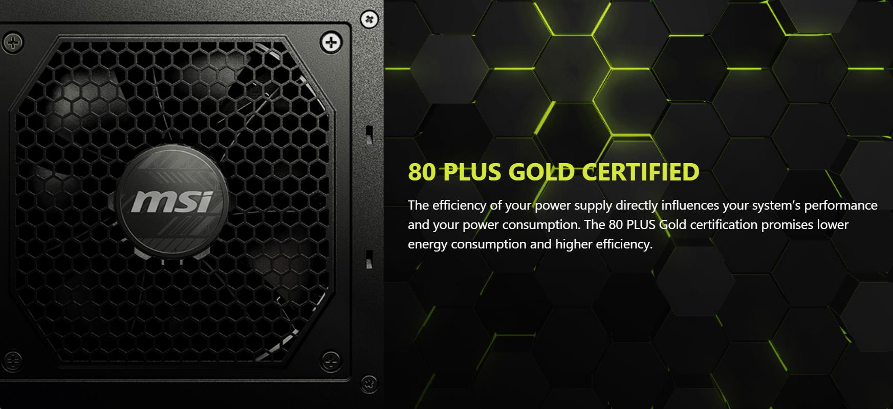 A large marketing image providing additional information about the product MSI MAG A850GL 850W Gold PCIe 5.0 Modular PSU - Additional alt info not provided