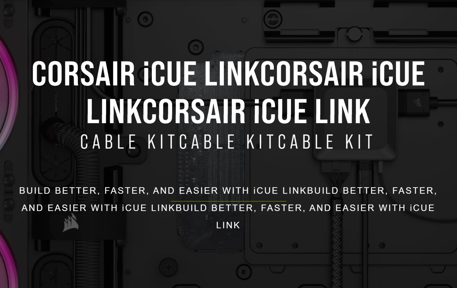 A large marketing image providing additional information about the product Corsair iCUE LINK Cable Kit - Additional alt info not provided
