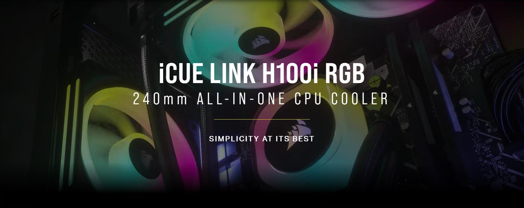 Corsair ICUE LINK H100i RGB 240mm AIO Liquid CPU Cooler - Black | PLE ...