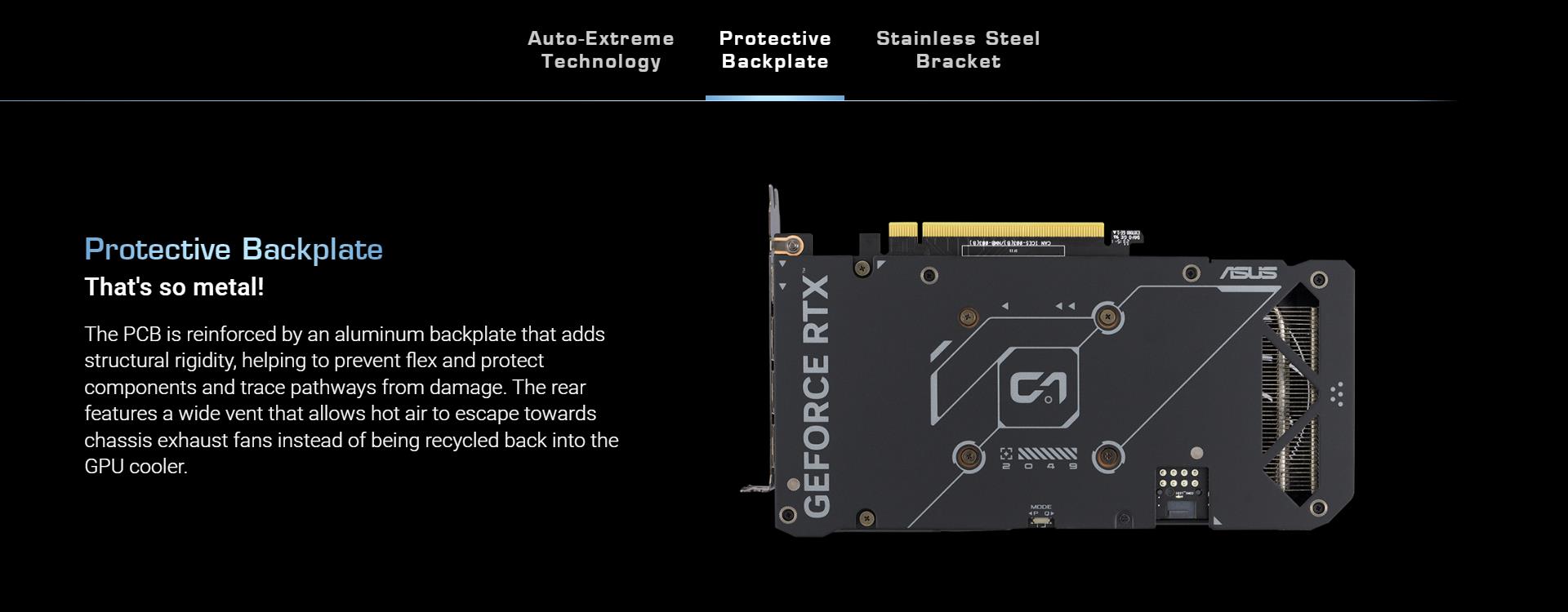 A large marketing image providing additional information about the product ASUS GeForce RTX 4060 Dual OC 8GB GDDR6 - Black - Additional alt info not provided